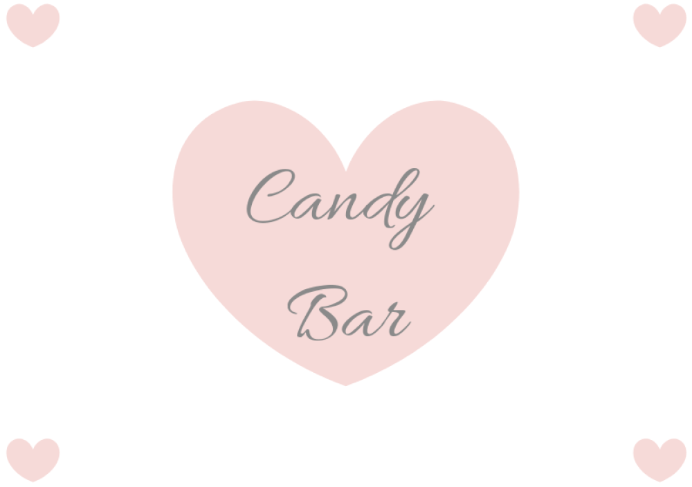 Hochzeitsschild Candy Bar A5 quer